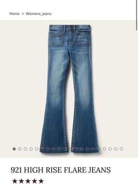 Stetson Medium Blue High-Rise Flare Denim